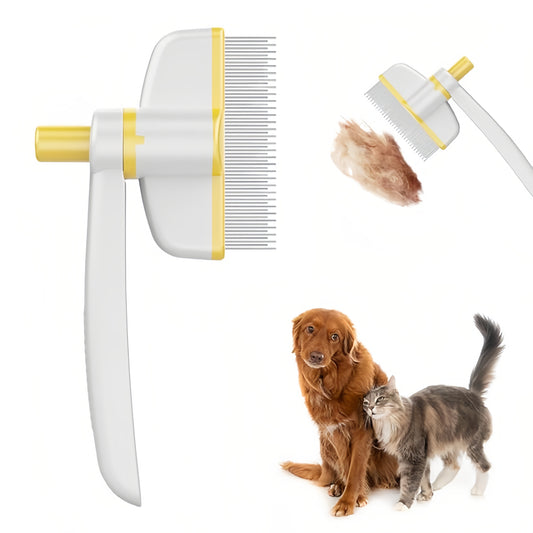 Self Cleaning Slicker Brush - Skin Friendly Deshedding Grooming Tool for Dogs & Cats, Versatile Hair Removal for Shedding & Haired Pets,