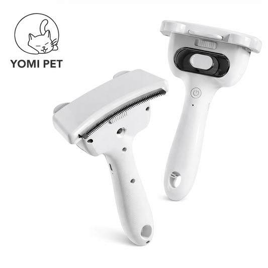 Pet hair cleaning tool, with its own spray cleaning a wide curved lower brush, easy to remove pet hair, loose hair remover for dogs and cats (white)
